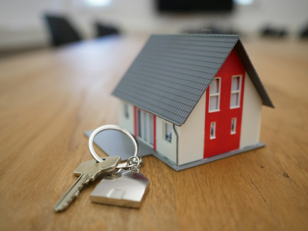 Handshake with house keys - closing day